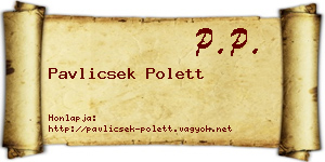 Pavlicsek Polett névjegykártya